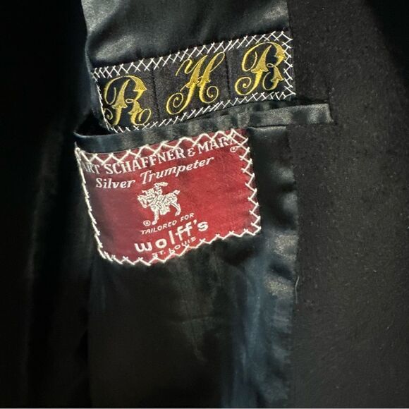 Hart Schaffner & Marx Vintage 100% Cashmere Heavy Pea Coat - Picture 10 of 14